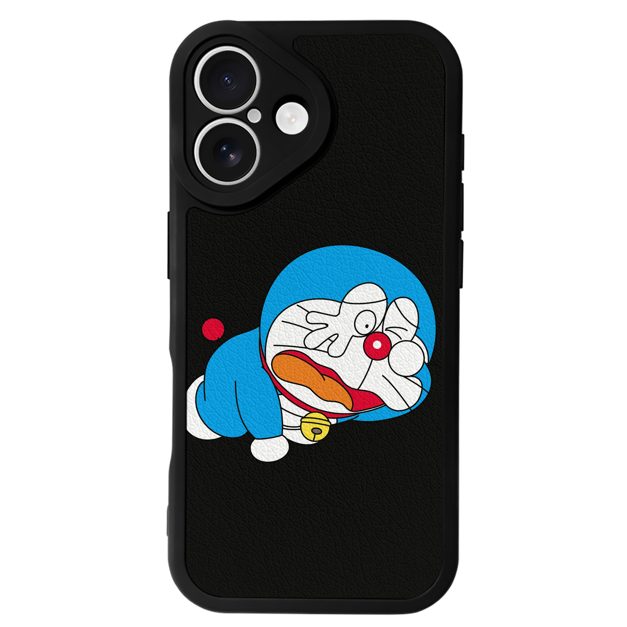 （画像用） ドラえもん Doraemon 【iPhone 16シリーズ対応】シリコンスマホケース（レザー調） 材質：シリコン